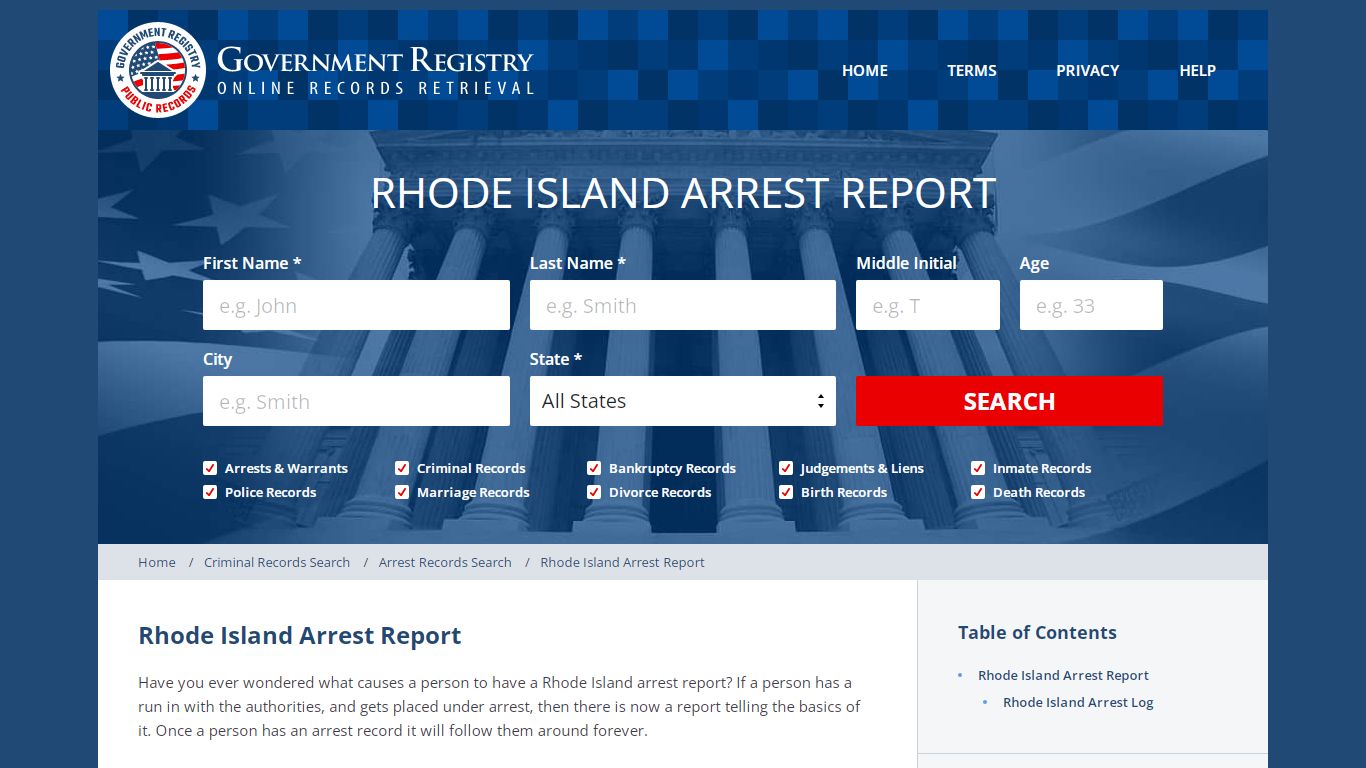 Rhode Island Arrest Report | Rhode Island Arrests ...